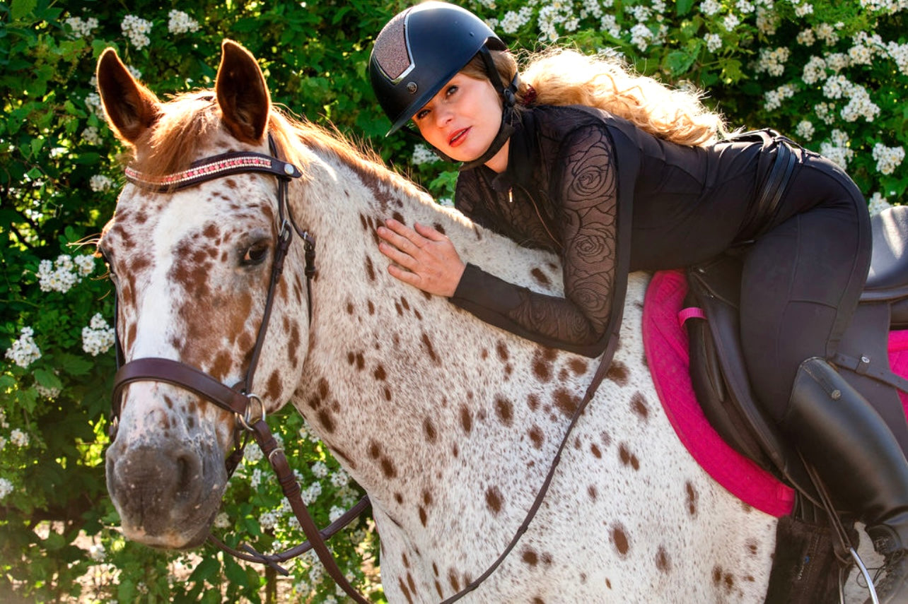 Dark Rose Lace-Luxury Riding Top