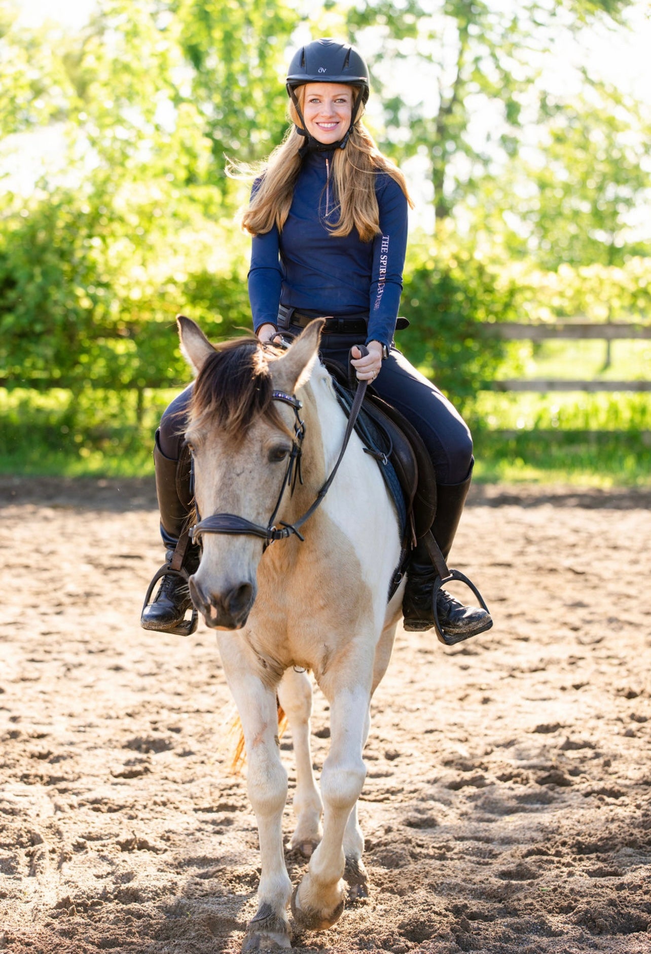 Navy Girl-Riding Top