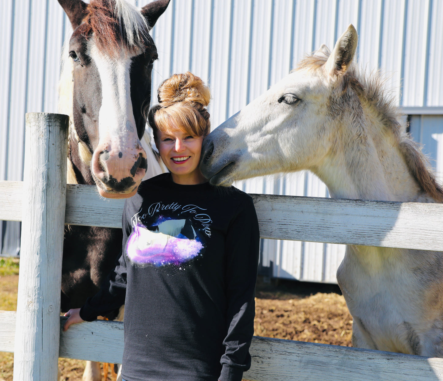 Too Pretty To Plow-Long Sleeve Shirt
