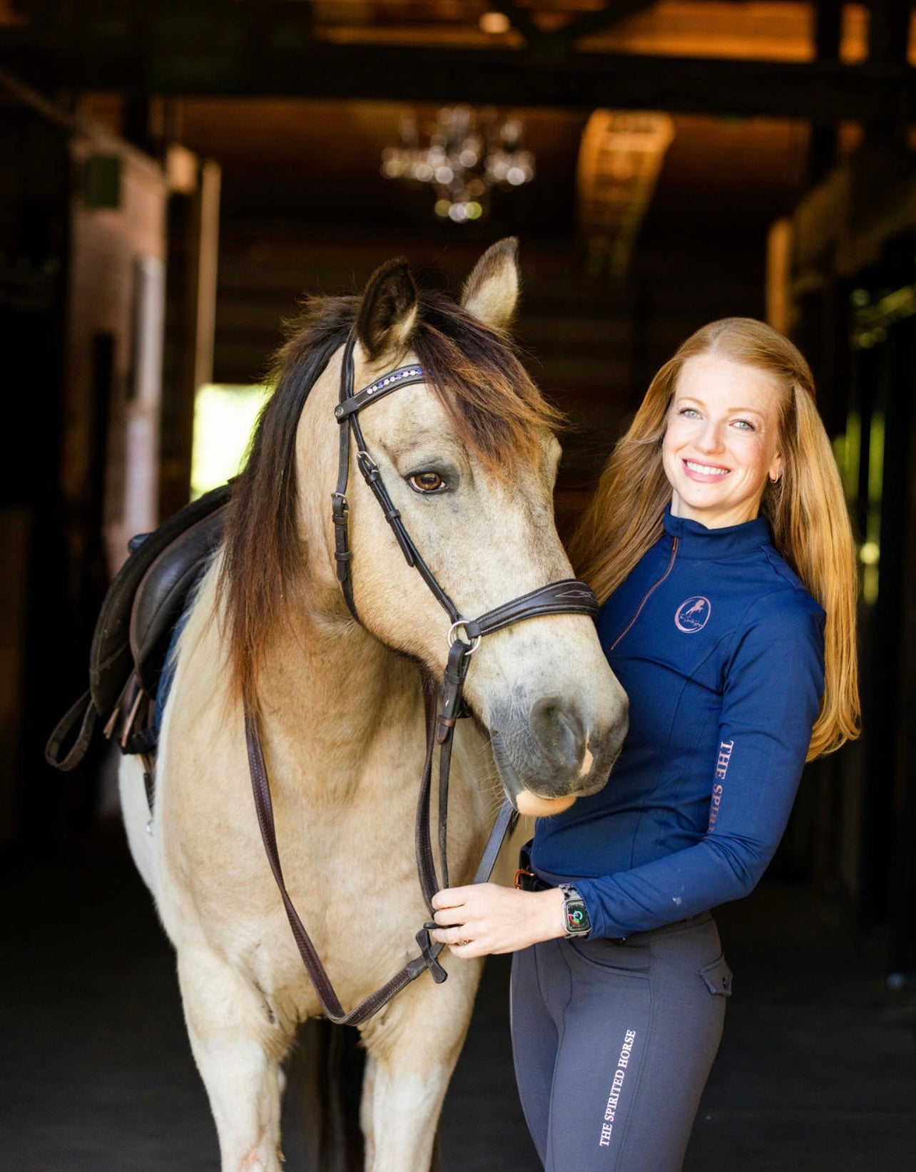 Navy Girl-Riding Top