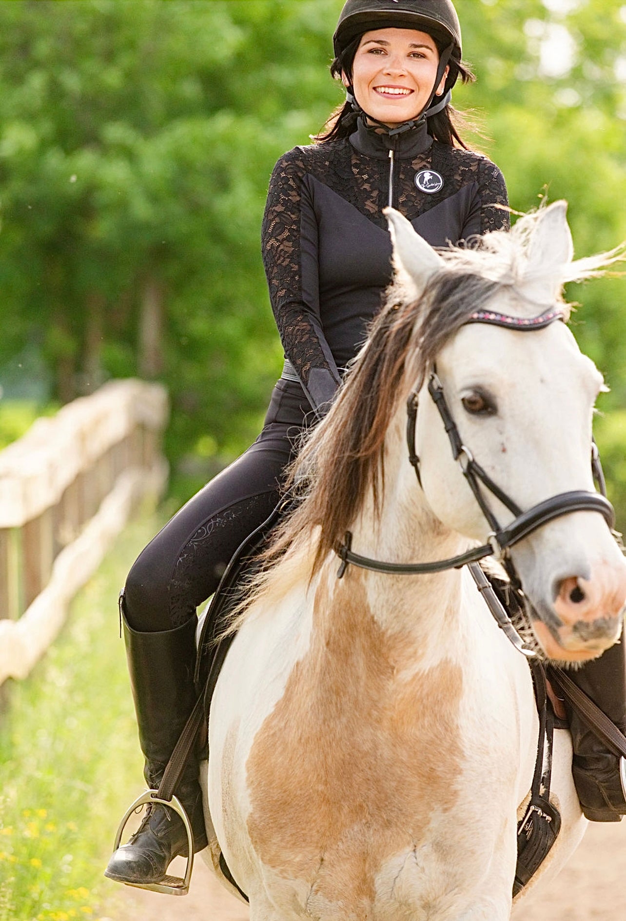 Black Daisy Lace-Luxury Riding Top