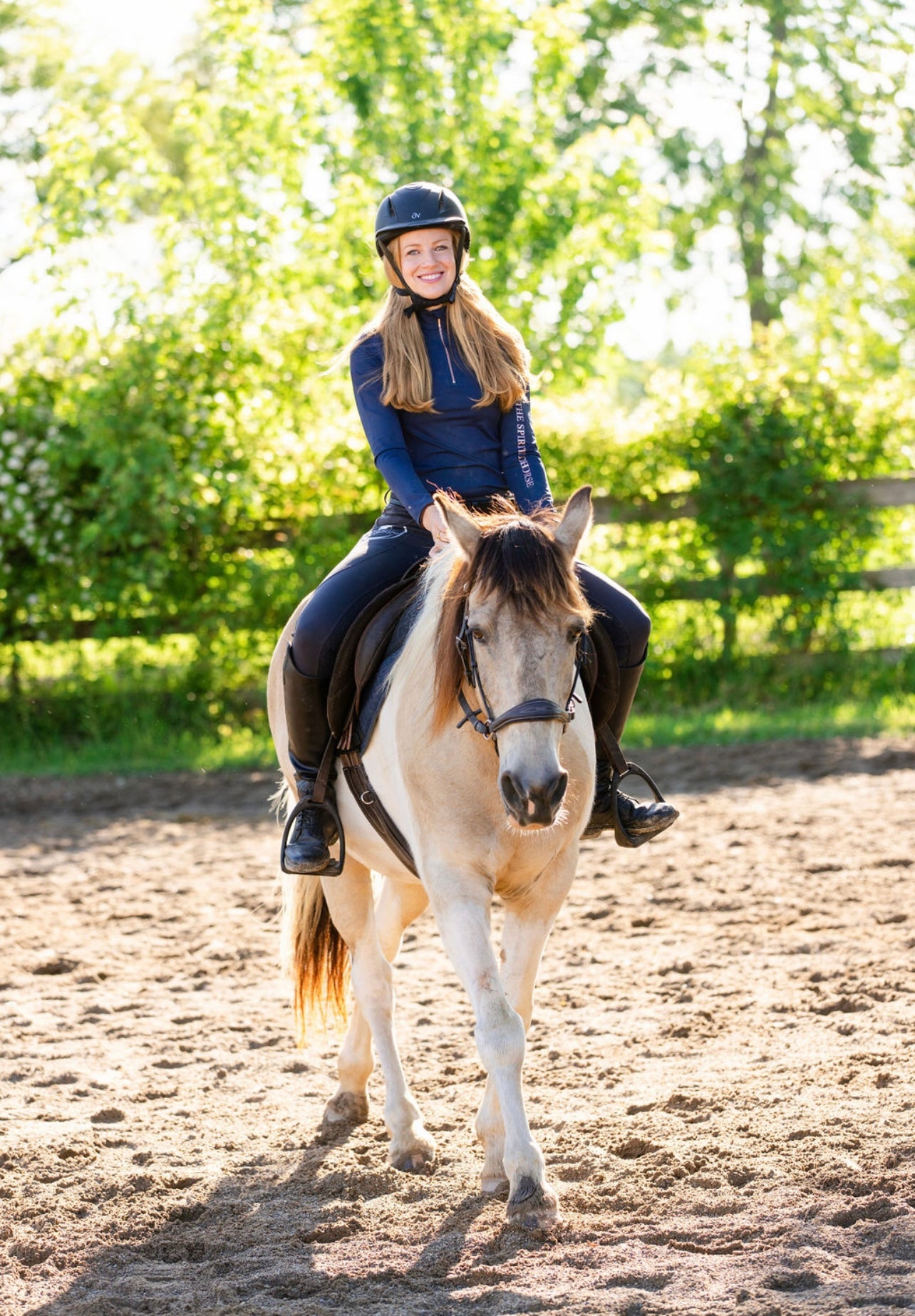 Navy Girl-Riding Top