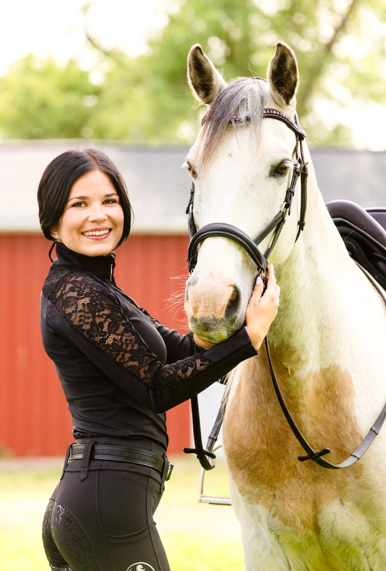 Black Daisy Lace-Luxury Riding Top