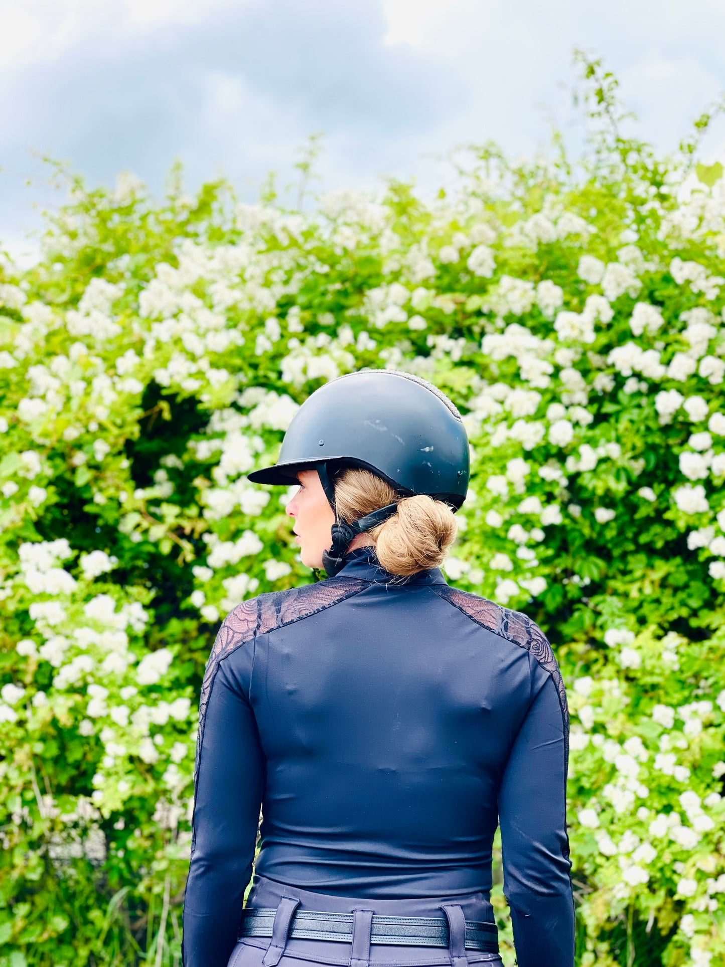 Dark Rose Lace-Luxury Riding Top