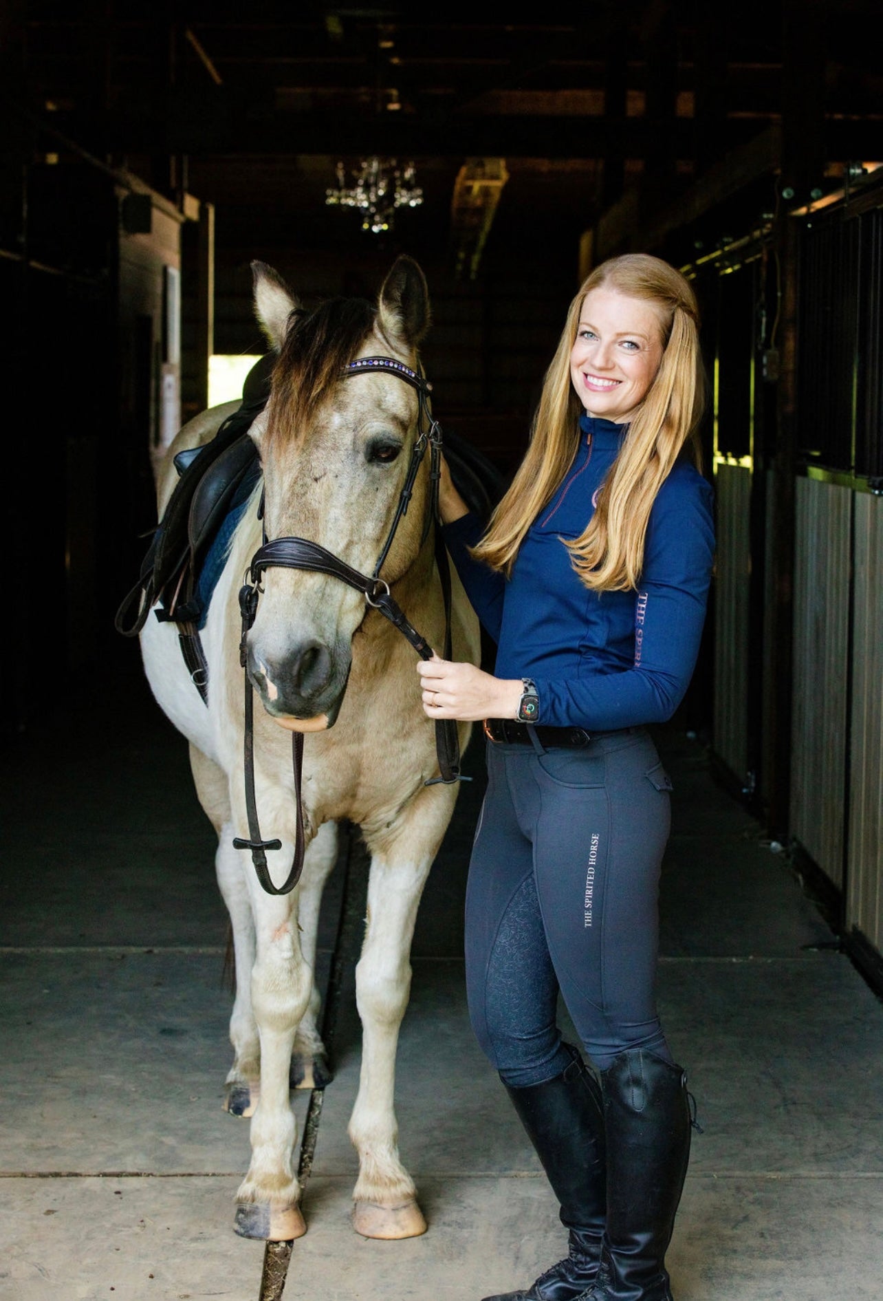 Navy Girl-Riding Top