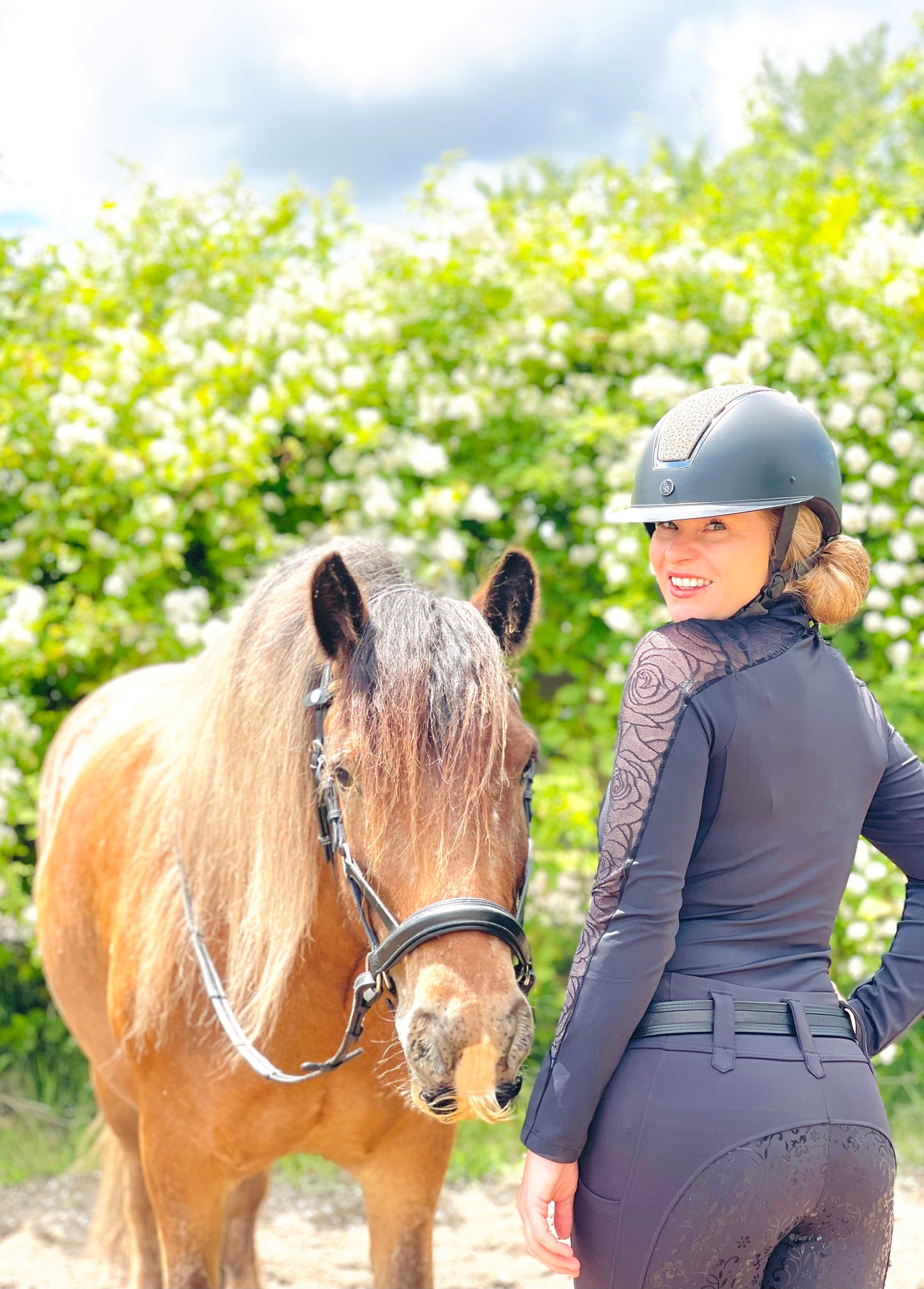 Dark Rose Lace-Luxury Riding Top