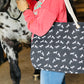 Navy Horse-Tote Bag