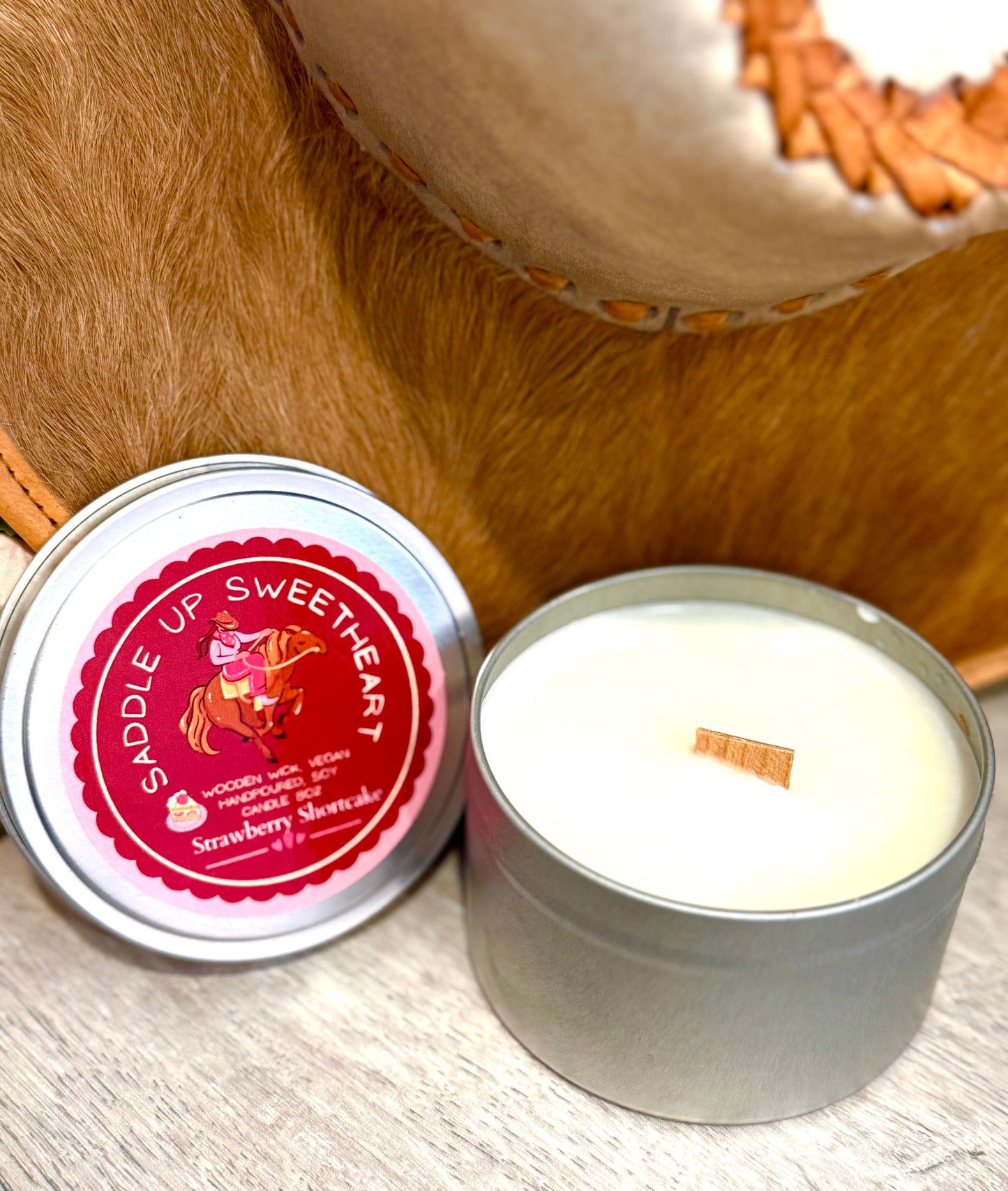 Saddle Up Sweetheart Candle