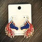 Patriotic Horse Earrings
