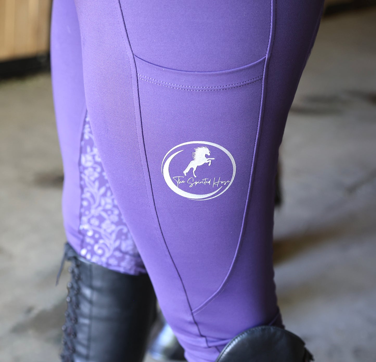 Violet Luxe-Riding Tights