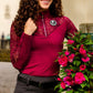 Burgundy Daisy Lace-Luxury Riding Top