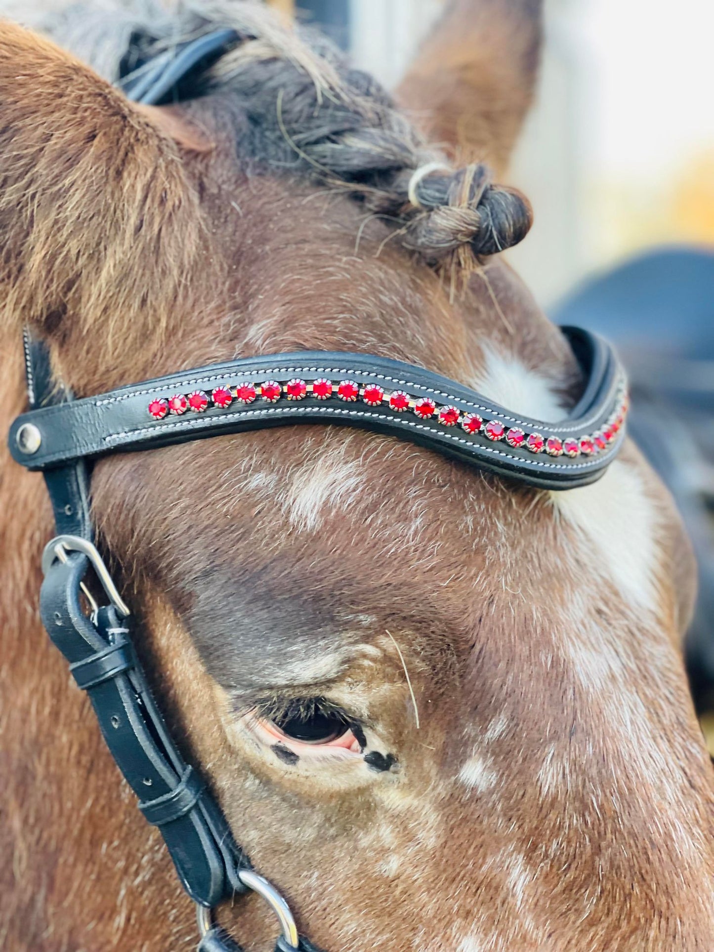 Red Ruby Snap-Out Browband