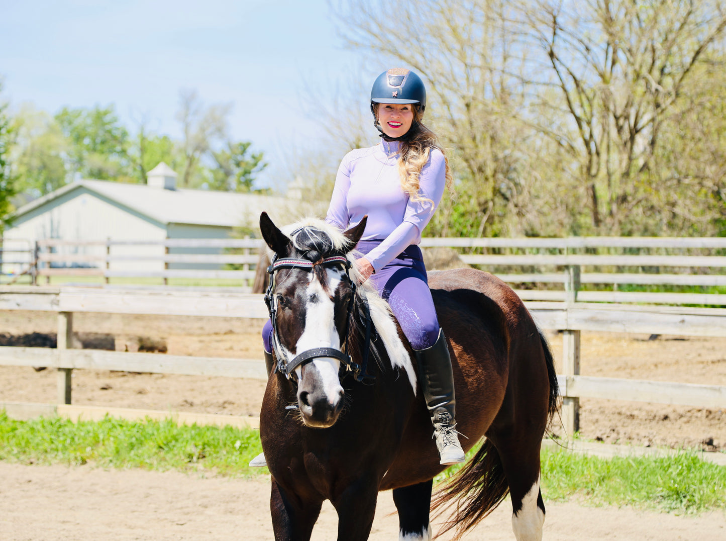 Violet Luxe-Riding Tights