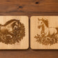 Mare & Foal Coasters-Bamboo Pair