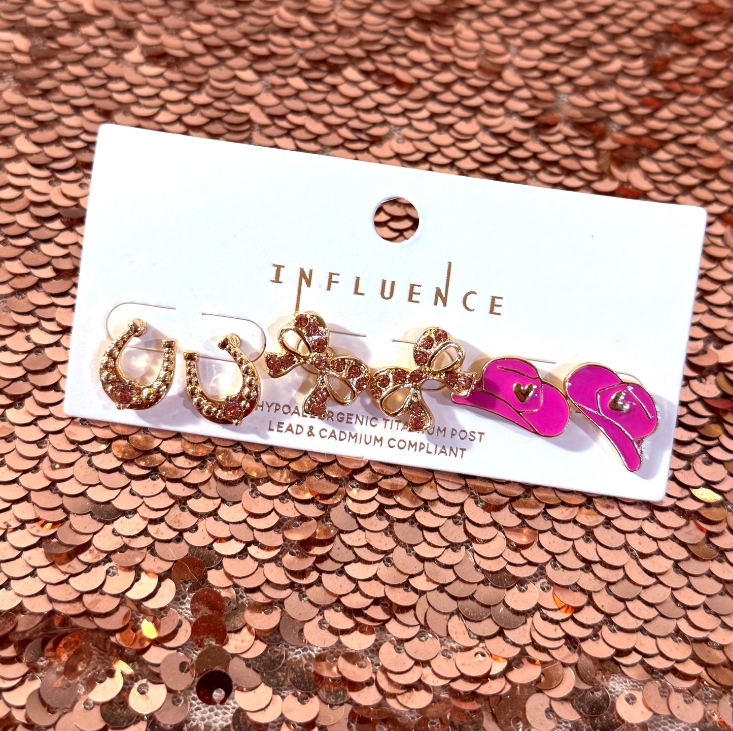 Cowgirl Charm Earring Set