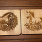 Mare & Foal Coasters-Bamboo Pair