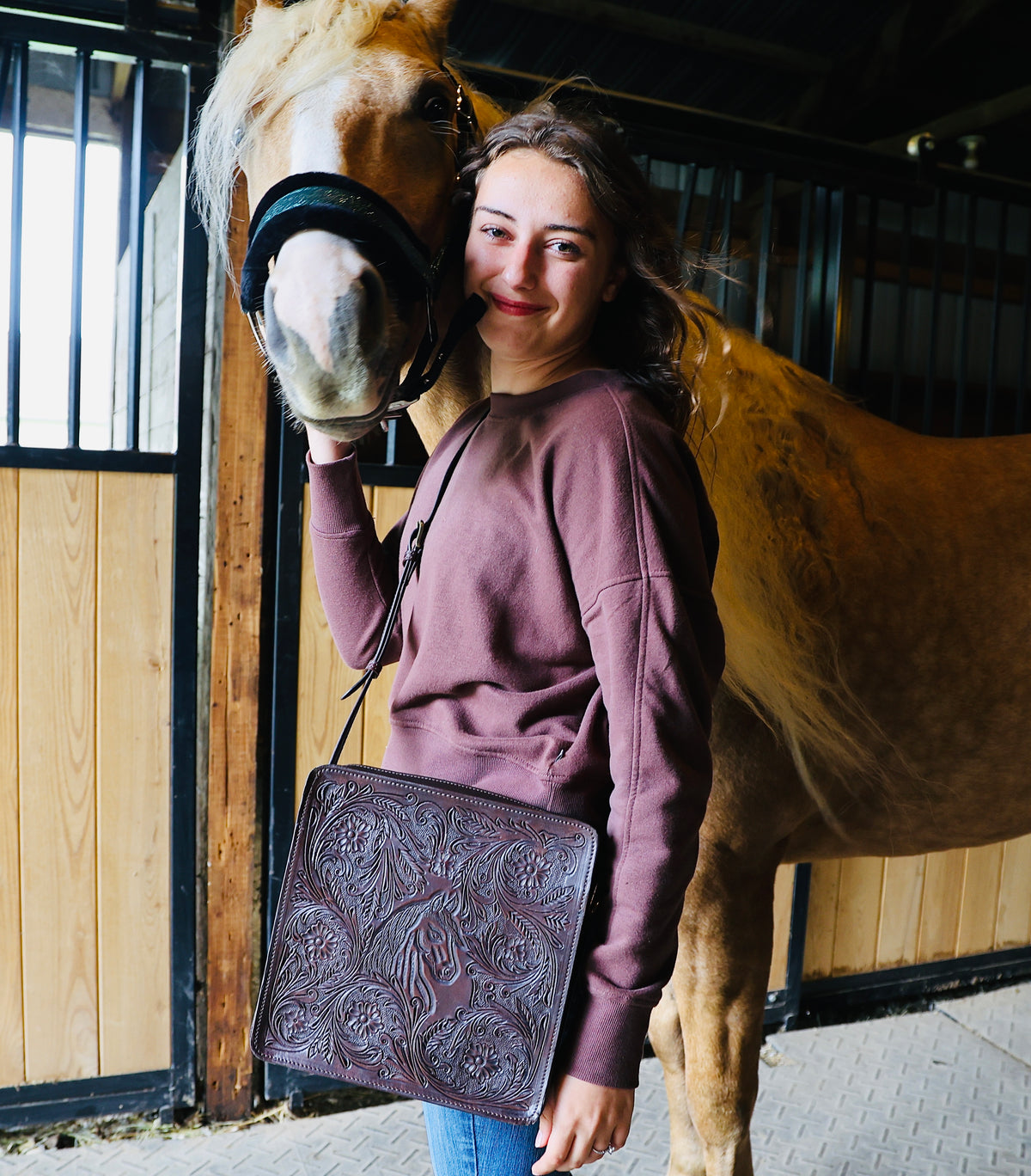 Free Spirit-Western Tooled Designer Bag
