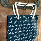 Navy Horse-Tote Bag