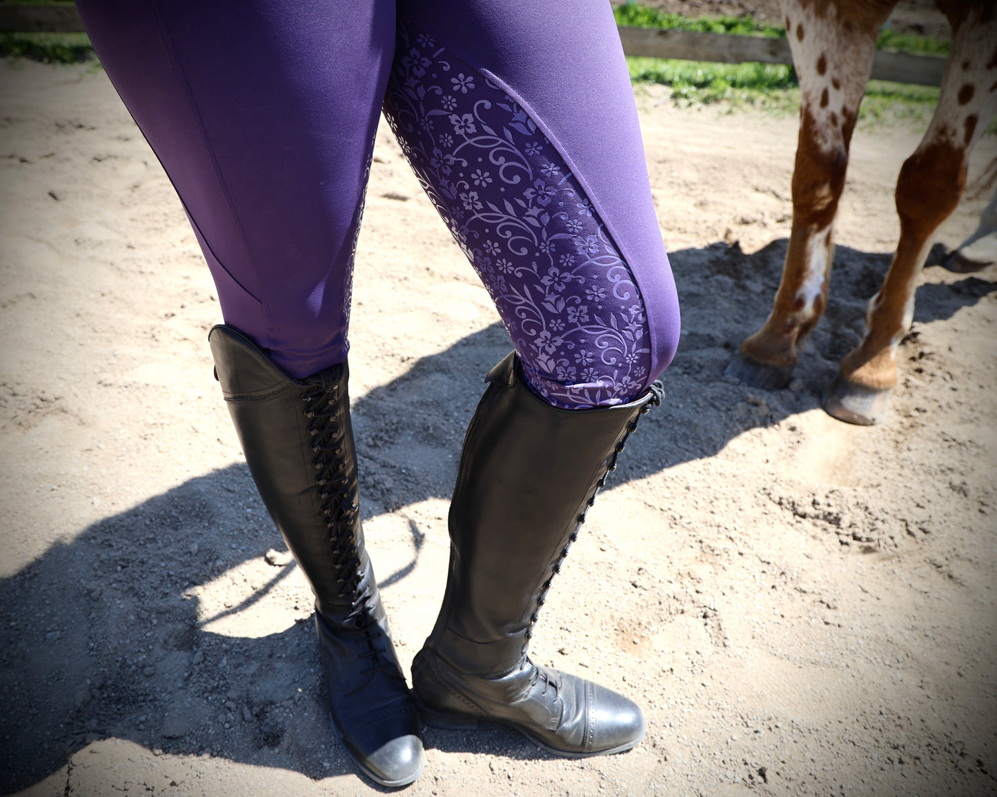 Violet Luxe-Riding Tights