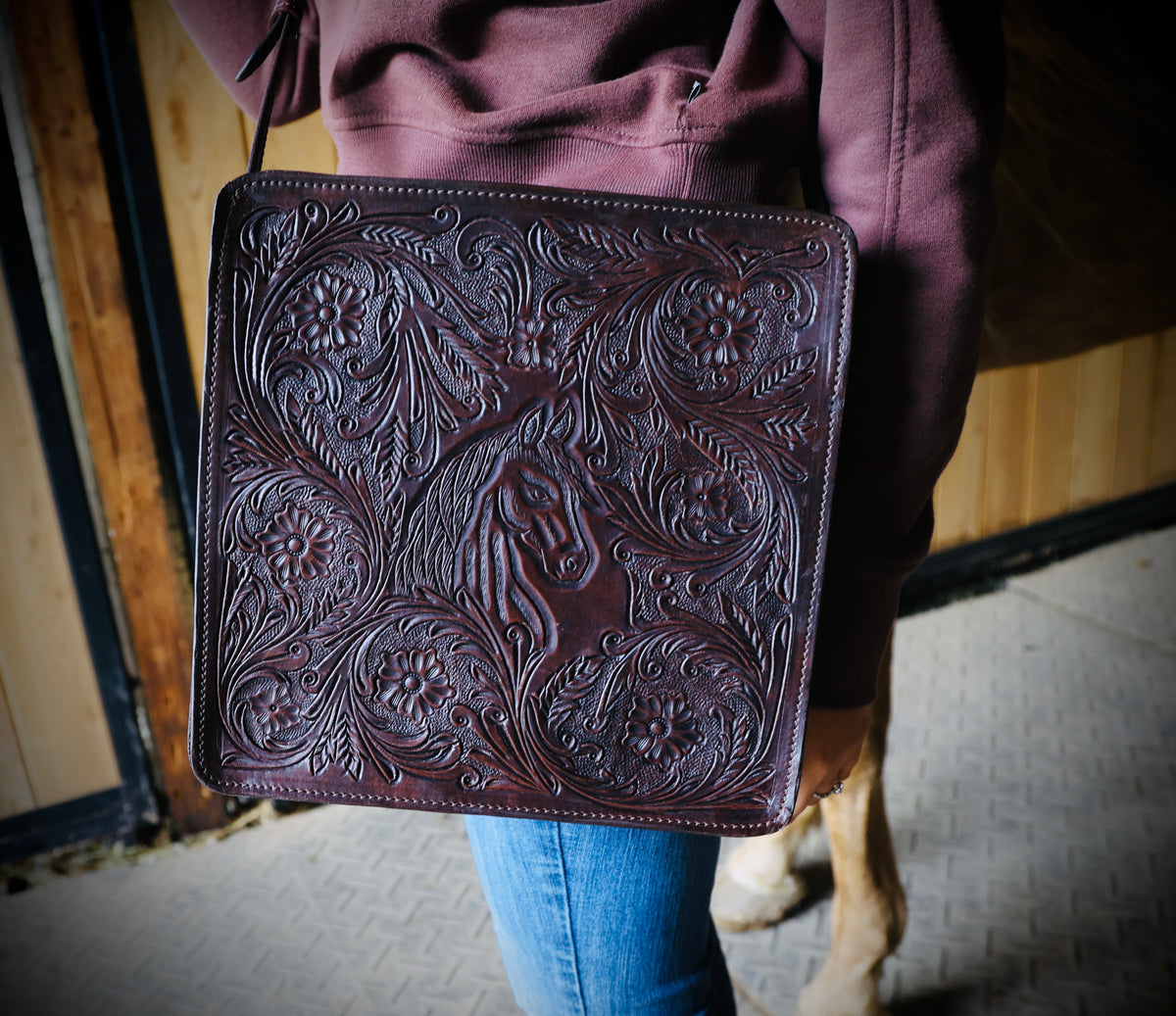 Free Spirit-Western Tooled Designer Bag