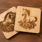 Mare & Foal Coasters-Bamboo Pair