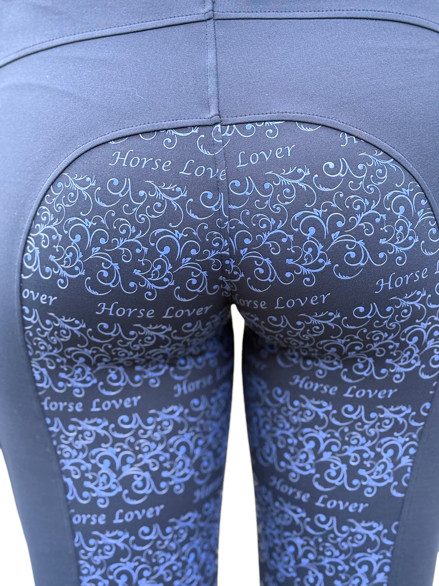 Navy Swirl-Riding Tights
