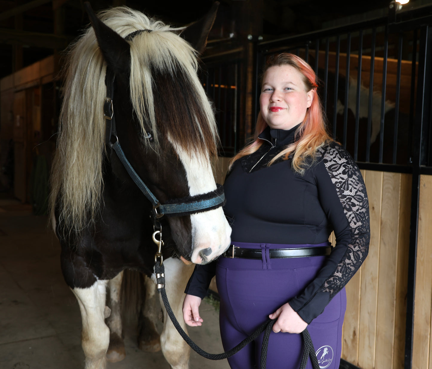 Violet Luxe-Riding Tights