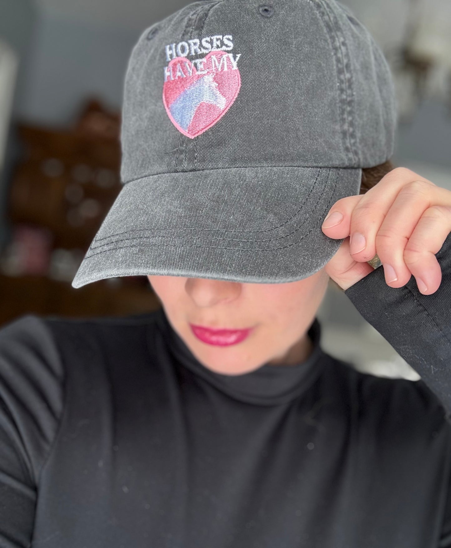 Horses Have My Heart-Denim Hat