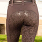 Black Floral Luxe-Riding Tights