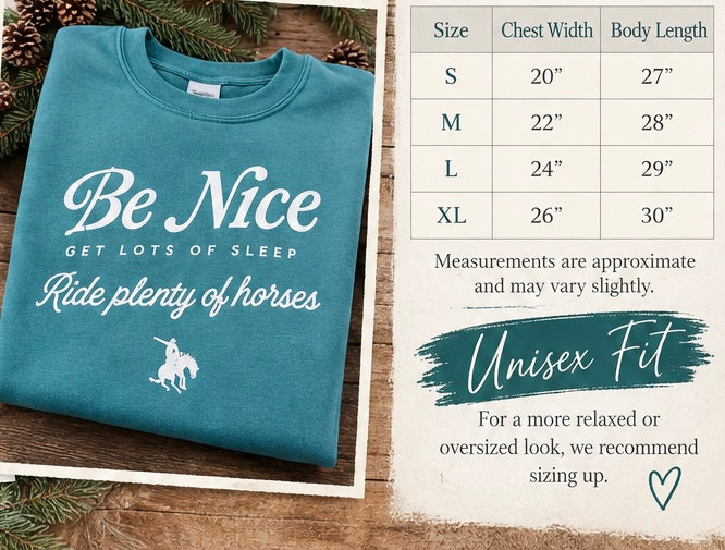 Be Nice Horse-Sweatshirt